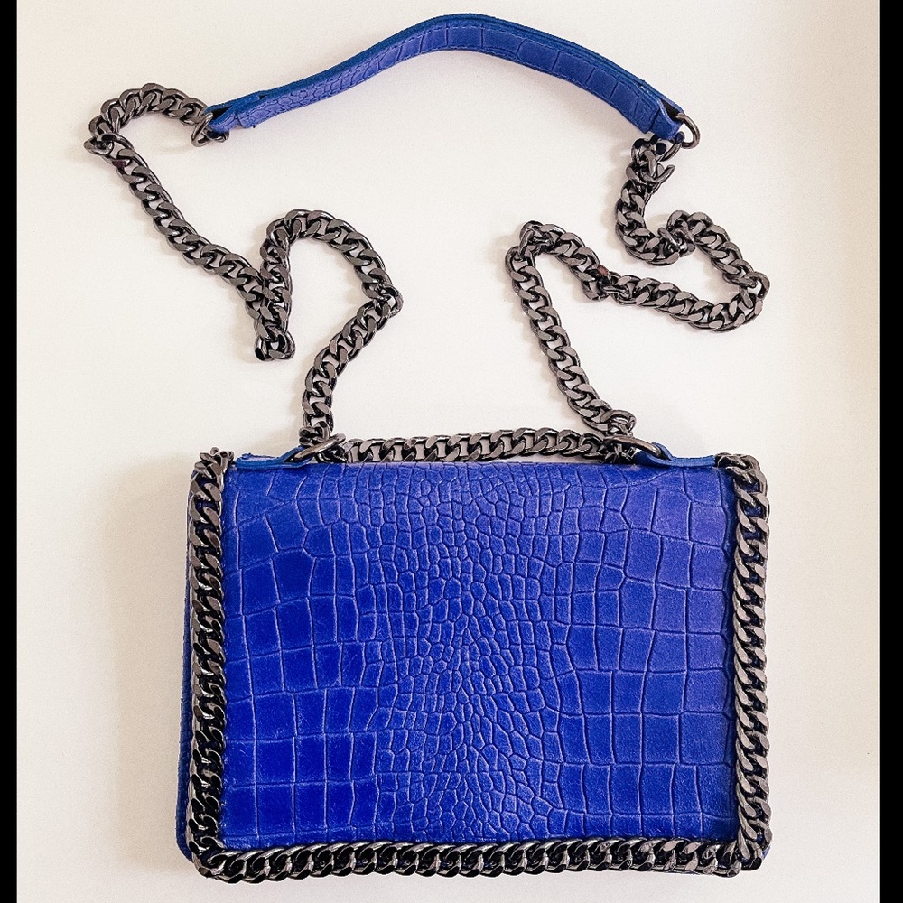 Sapphire Blue Italian Made Crossbody/Shoulder Bag